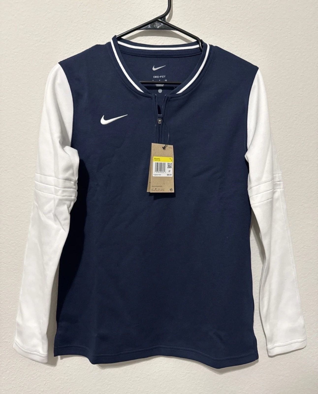 Nike Women’s Nike Dri-Fit 1/4 Zip Pullover Top Size Small NWT FJ9572-420 New