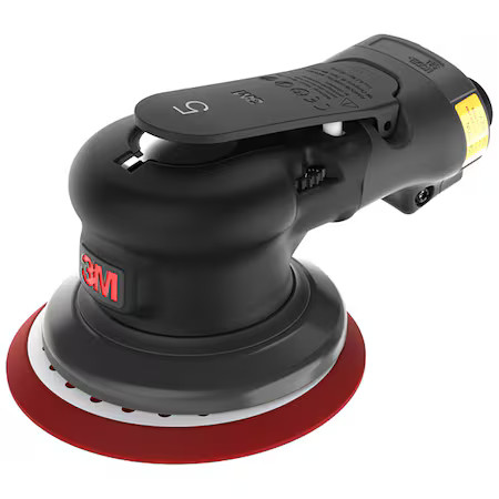 3M 7100258879 Air Orbital Sander, 5 In Disc Dia, Palm