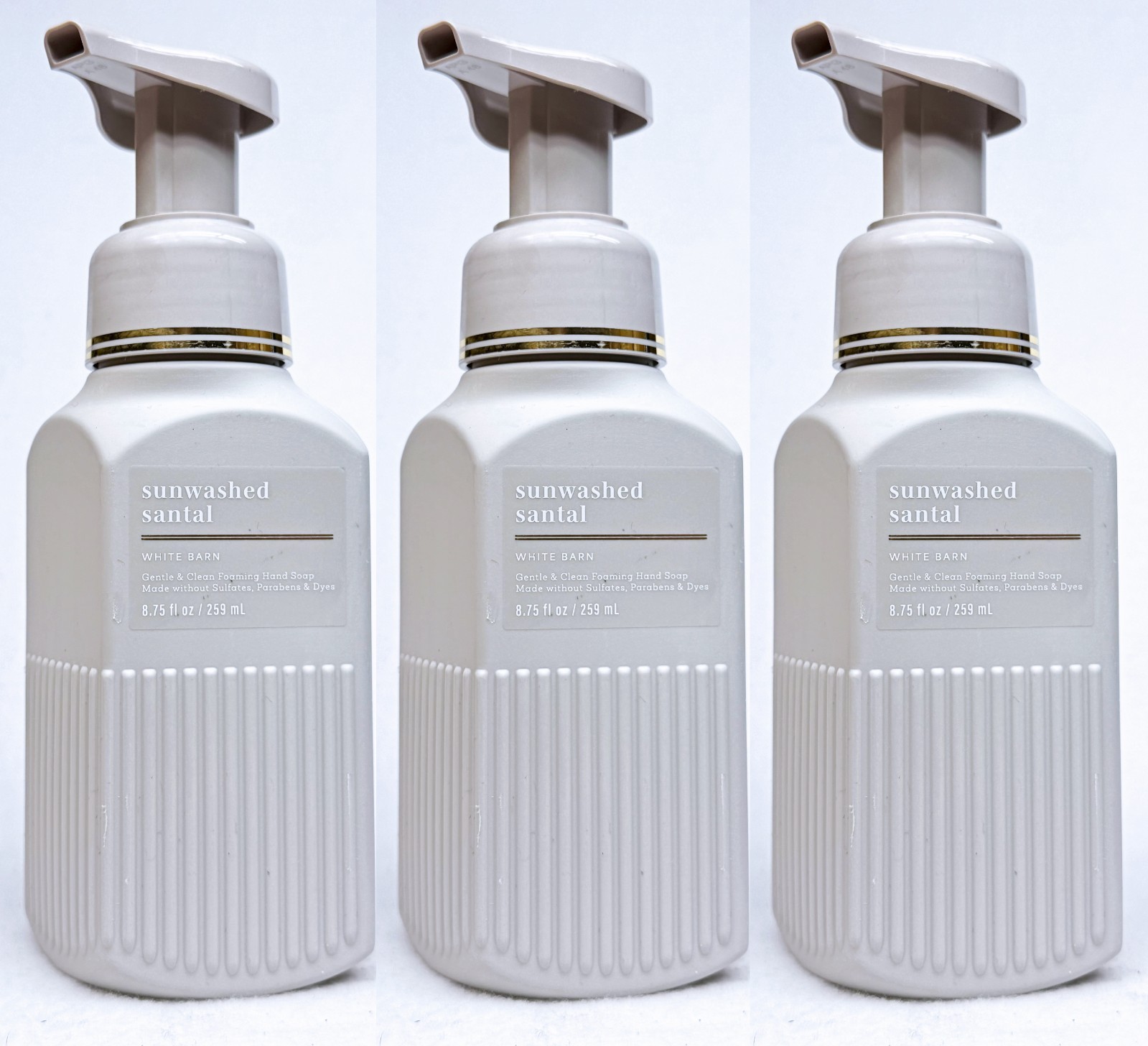 3 Bath & Body Works SUNWASHED SANTAL Gentle Foaming Hand Soap 8.75 oz