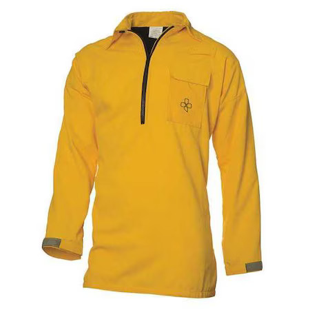 Coaxsher Fc106-M Wildland Fire Shirt, M, Yellow, Zipper