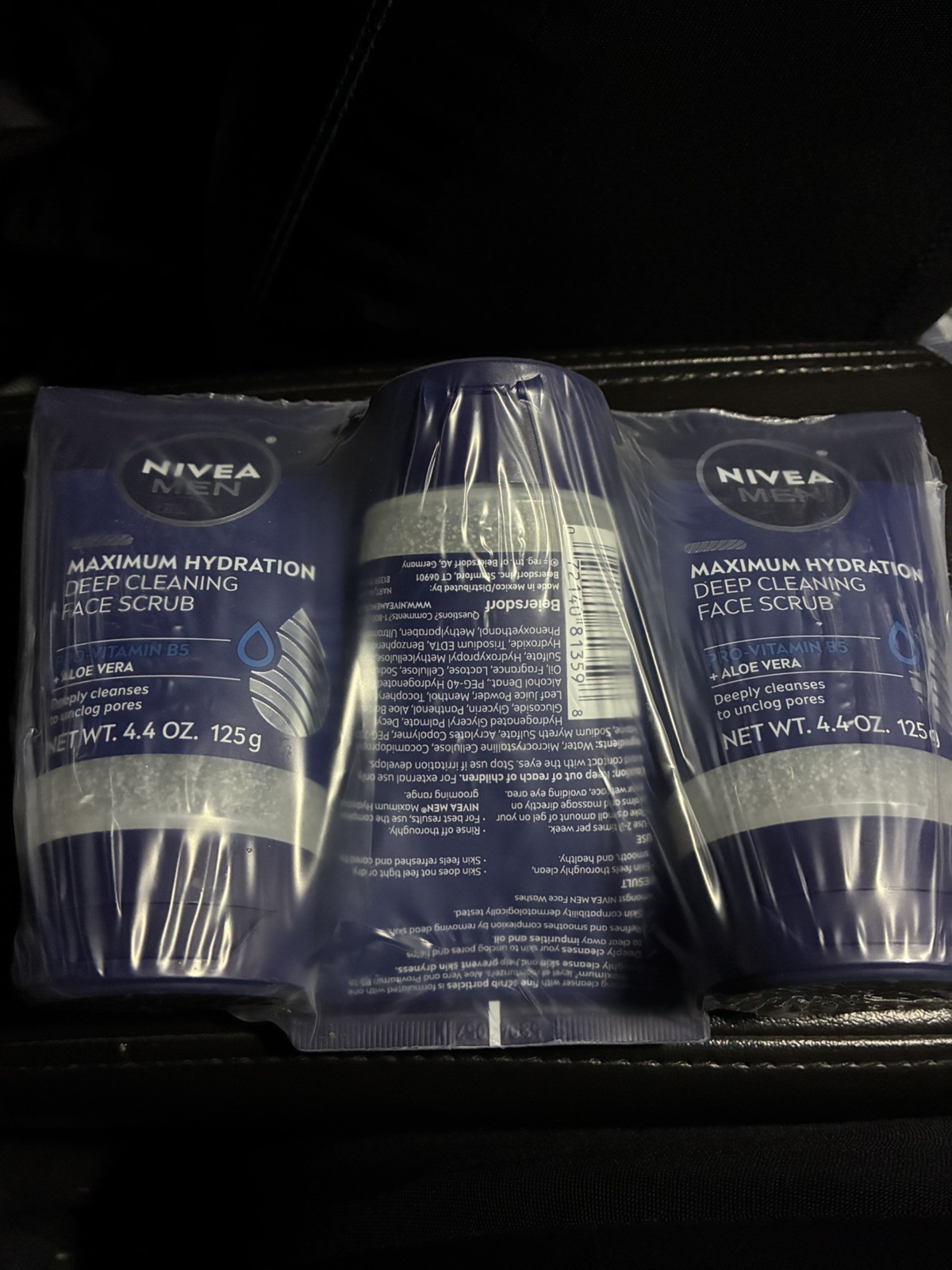 3x NIVEA MEN Maximum Hydration Deep Cleaning Face Scrub with Aloe Vera, 4.4 Oz