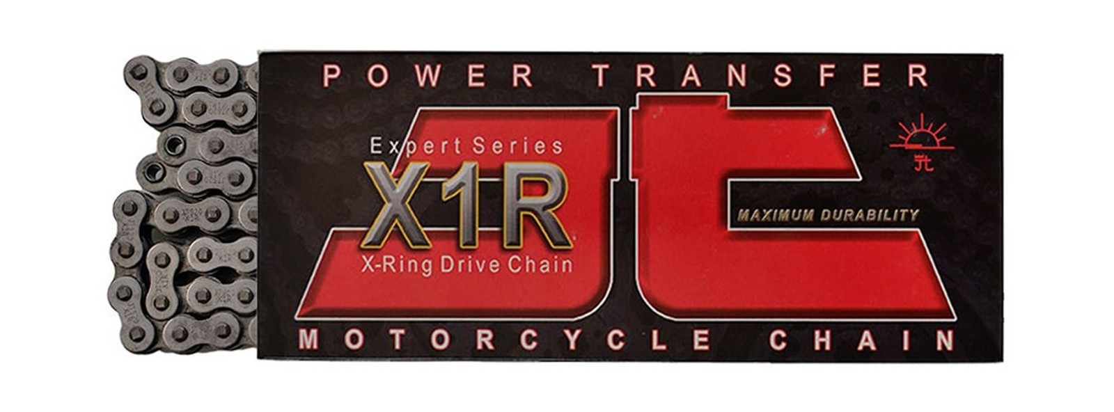 JT Chain JTC530X1R110RL (530 Series) Black Steel 110 Link Heavy Duty X-Ring C...