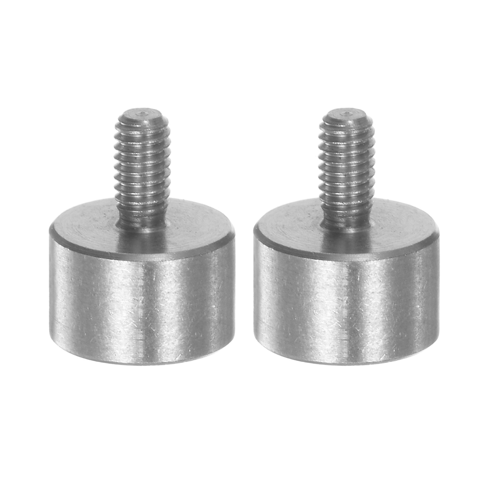 2pcs Flat Contact Points 8mm Dia 5mm Length M2.5 Thread 303 Stainless Steel