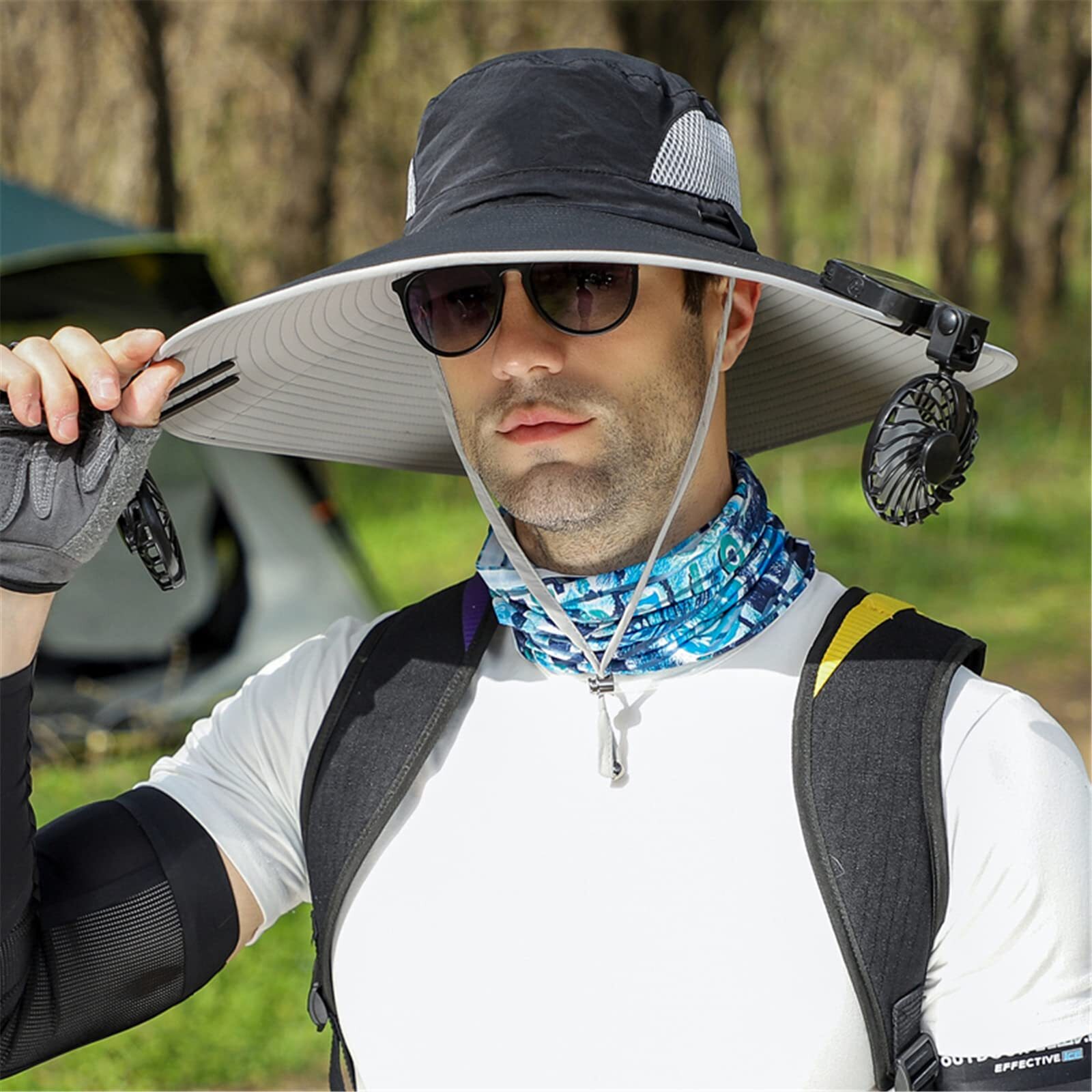 Super Wide Brim Sun Hat UPF 50+ UV Waterproof Fishing Hat for Men Women