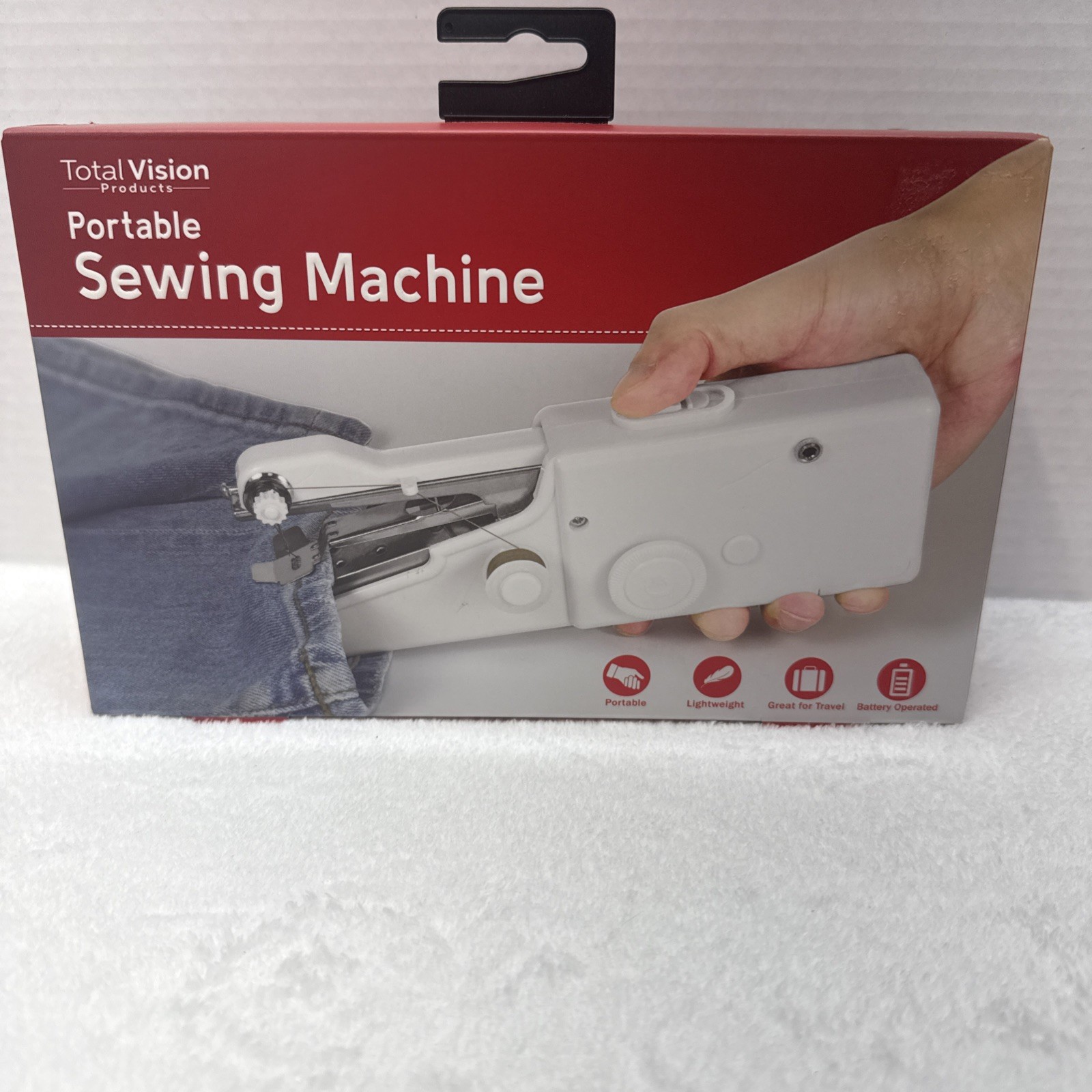 Total Vision Sew Great Portable Sewing Machine Battery Powered All Types Fabric