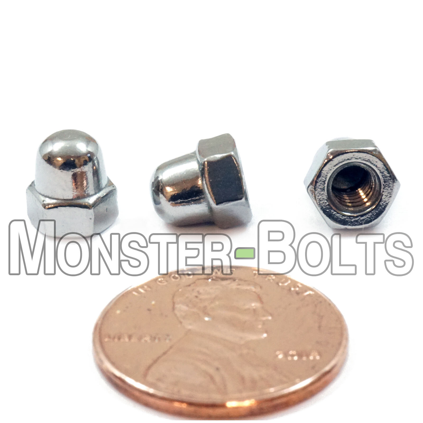 M4-0.70 Acorn Domed Cap Hex Nuts, High Type DIN 1587 A2 Stainless Steel, Coarse
