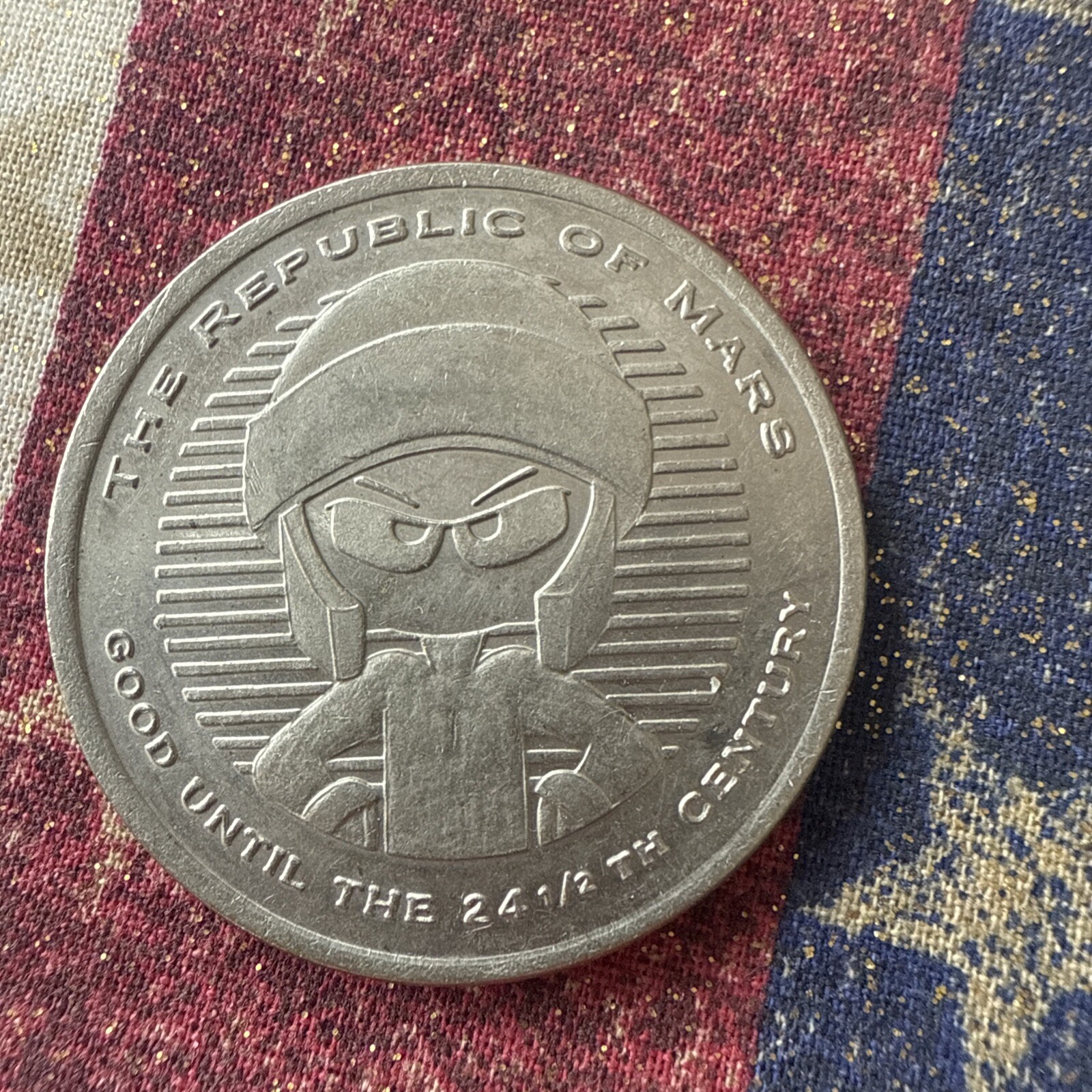 1996 Warner Brothers Studio Store NYC Marvin The Martian Republic of Mars Coin