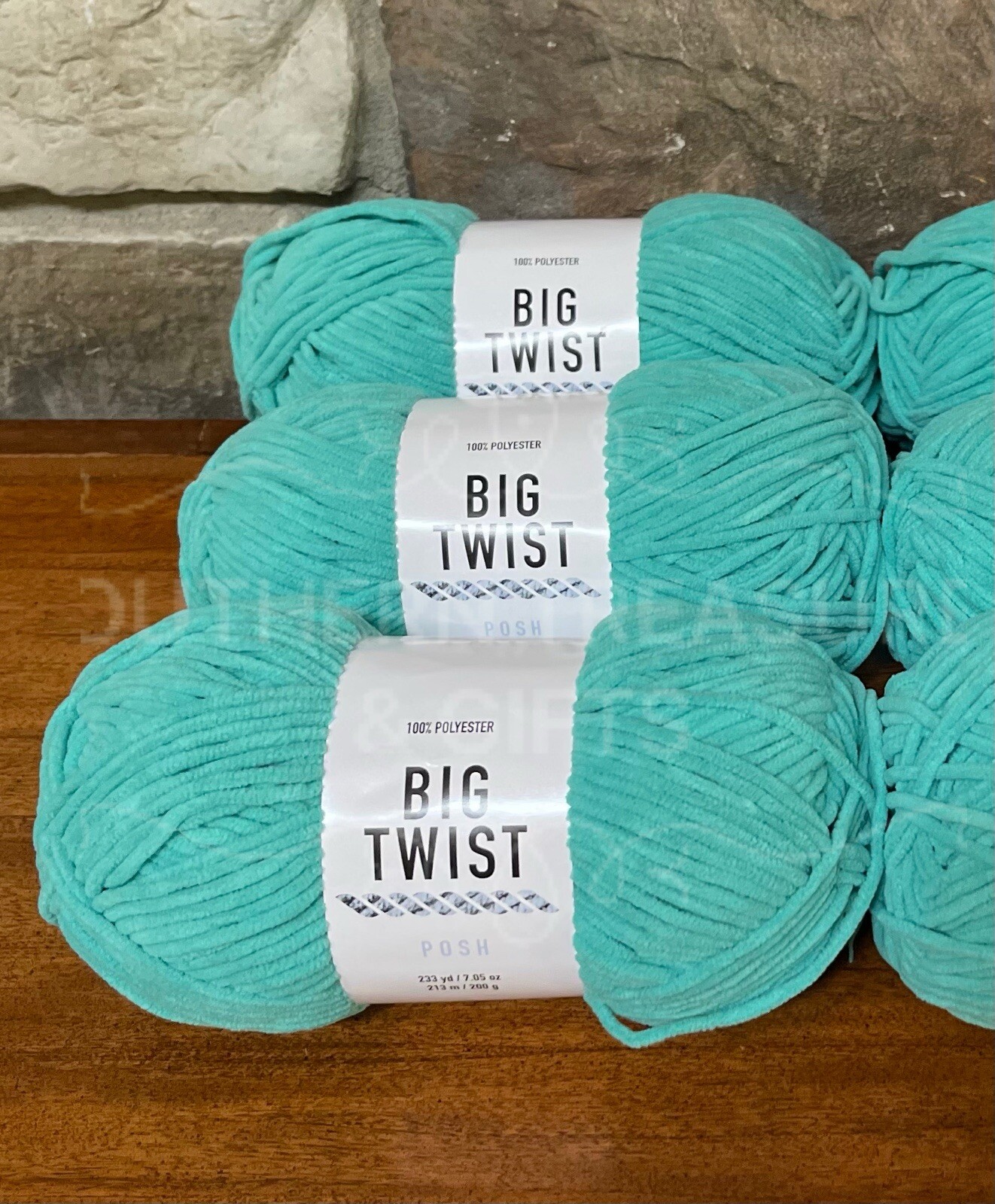 Lot of 3 New Big Twist By Joann's POSH Yarn BAHA BLUE 233 Yards 7.05 Oz. Each