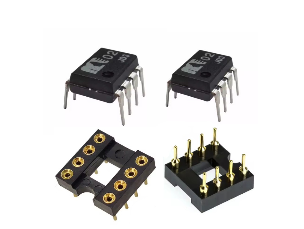 2 PCS MUSES 02 MUSES02 Dual Op Amp HiFi Audio DIP 8 w Gold Plated Socket