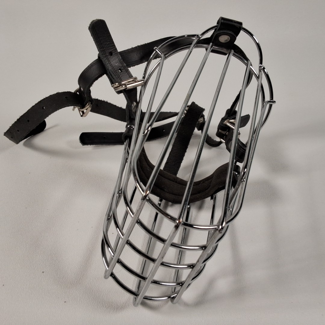 Dog Muzzle German Shepherd Medium Large Dogs Adjustable Durable Metal Basket