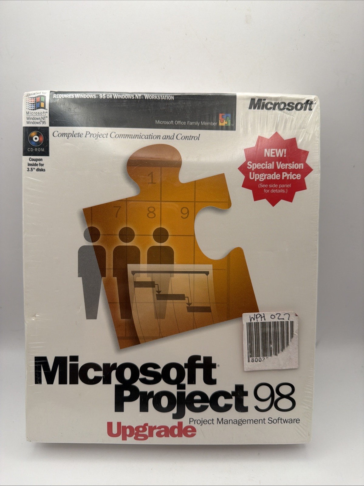 Microsoft Project 98 Upgrade - Project Management Software Brand New Sealed