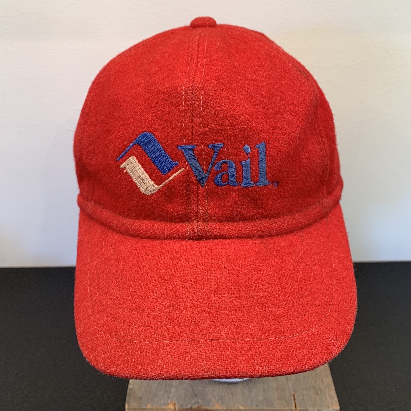 VAIL Colorado Wool Cap Vtg 80s Hat Convertable Ear Warmer Size Small M Century21
