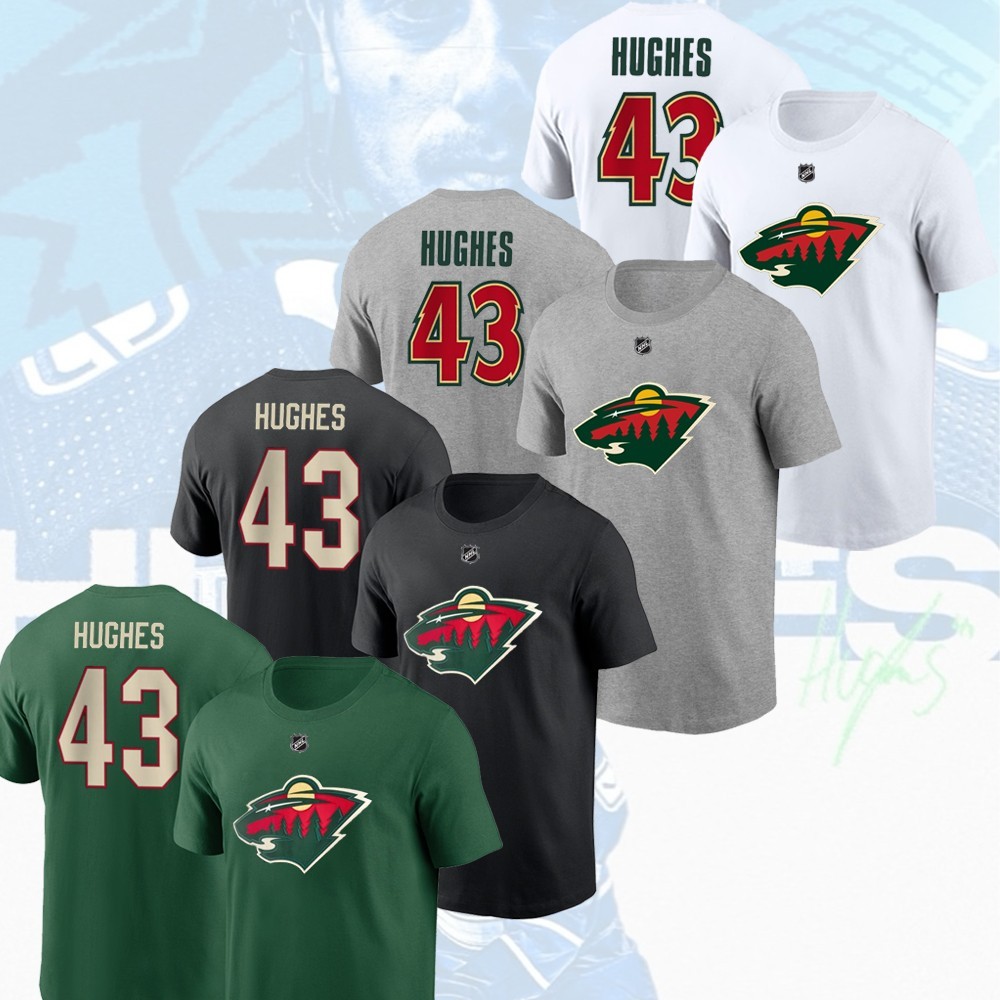 Quinn Hughes #43 Minnesota Team Name & Number Player Unisex Gifts For Fans
