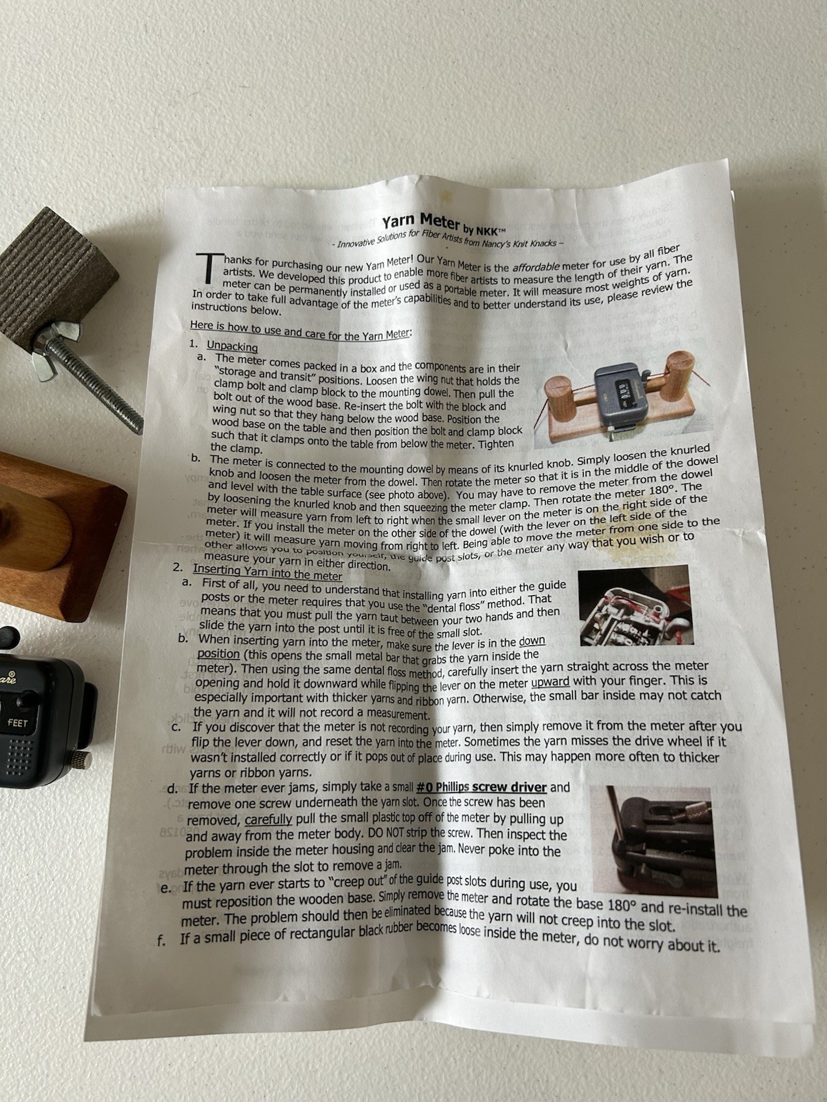 Yarn Meter Measuring Tool