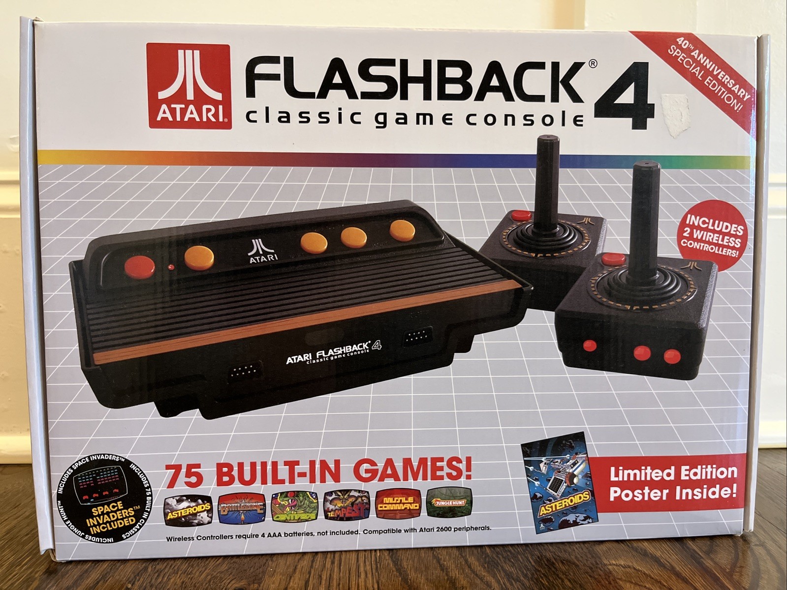 ATARI FLASHBACK 4 Game Console 40th Anniversary - 75 Built in Games - Poster