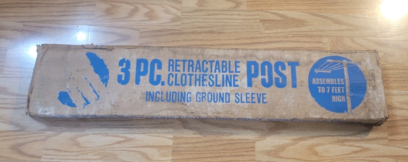 Retractable 3-Piece Clothesline Galv Post W/ground Sleeve Drying Needs POST ONLY
