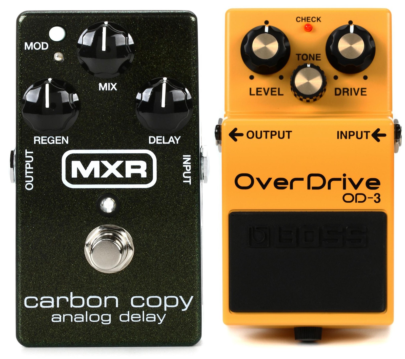MXR M169 Carbon Copy Analog Delay Pedal + Boss OD-3 Value Bundle
