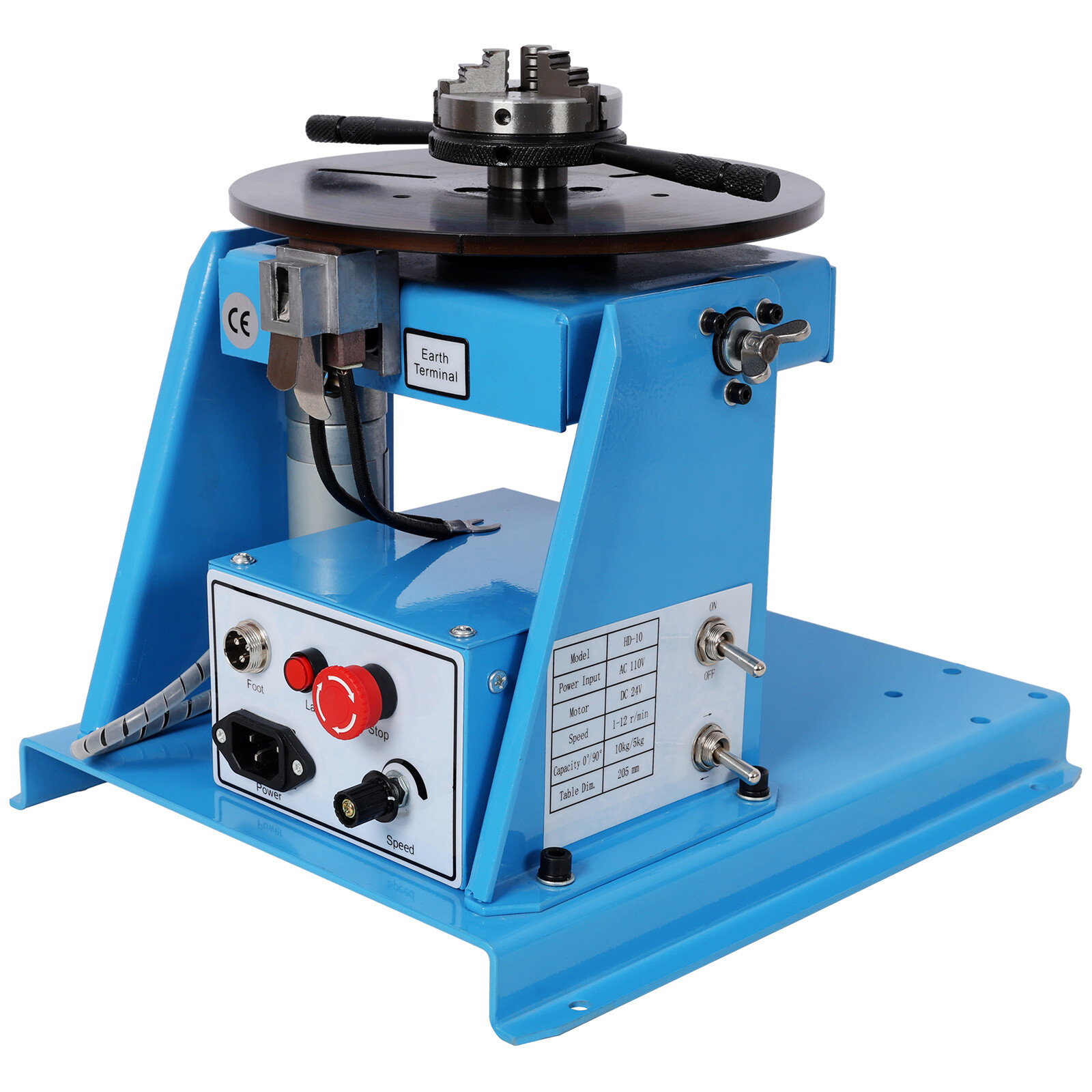 22LBS Rotary Welding Positioner 0-90° Welding Positioning Turntable Table