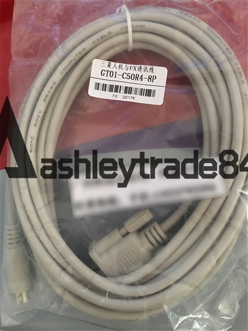 1PC NEW For Mitsubishi FX Series PLC Cable GT01-C50R4-8P 5M