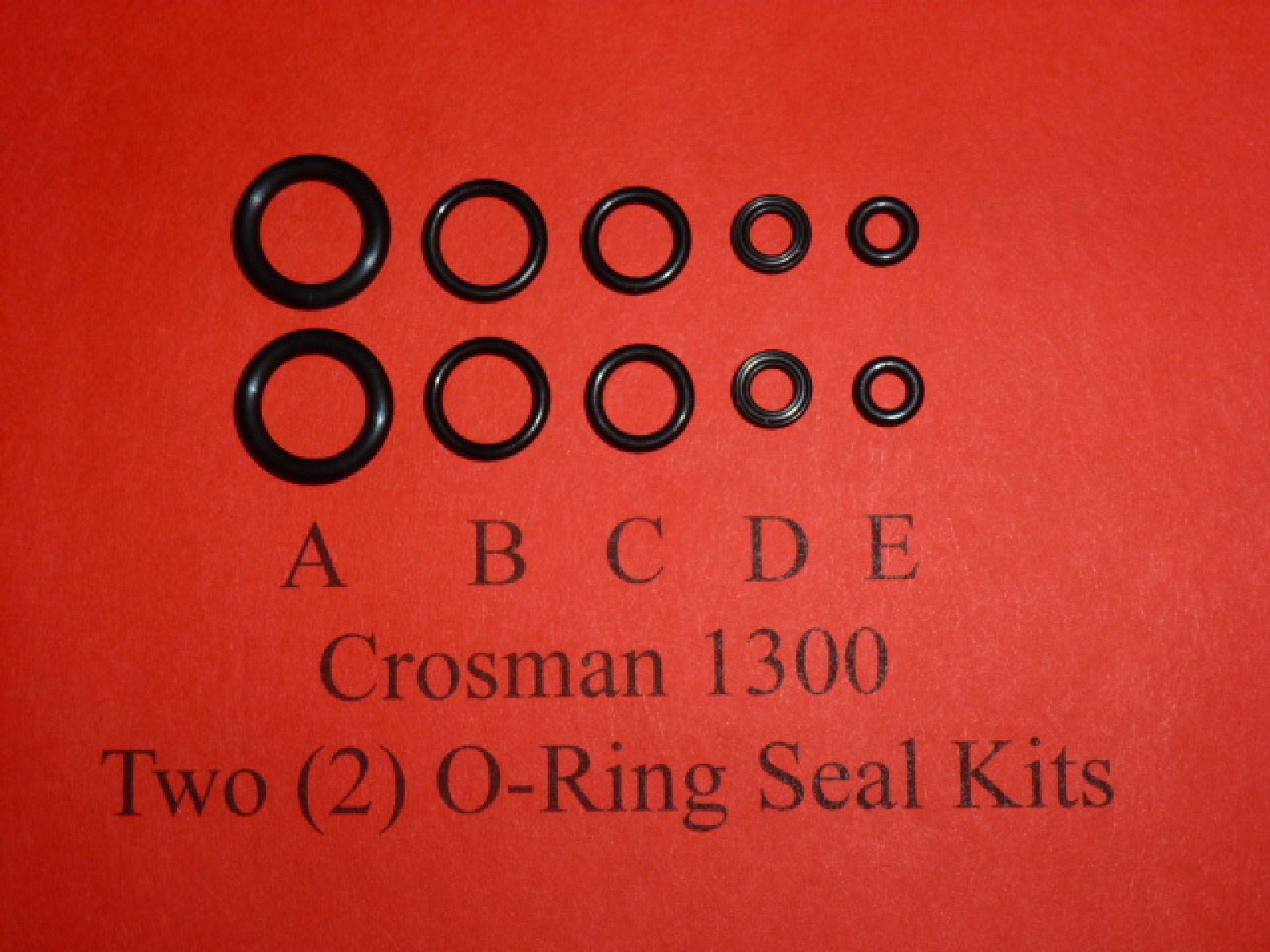 Crosman 1300 Air Pistol Two (2) O-Ring Seal Kit-Exploded View & E-Z Seal Guide