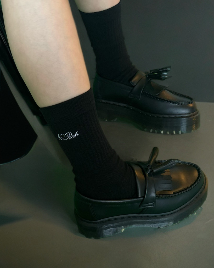 NoRch Classic Script Crew Socks Black