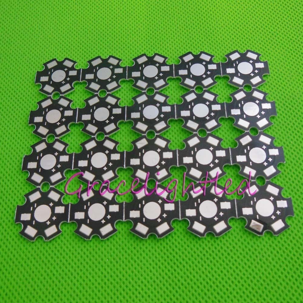 10 20 50- 500pcs 20mm star pcb base for 1w 3w 5w high power led bead chip diy
