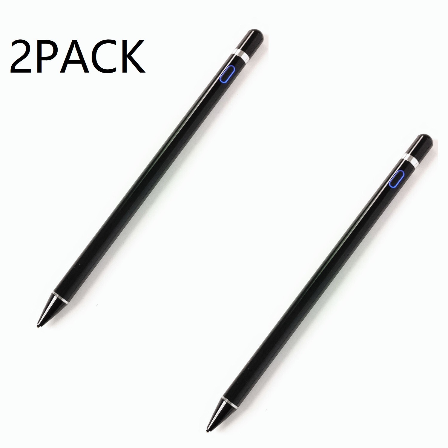 2PACK Black Stylus Pencil for iPad/iPhone/Android Phones Tablets Draw and Write