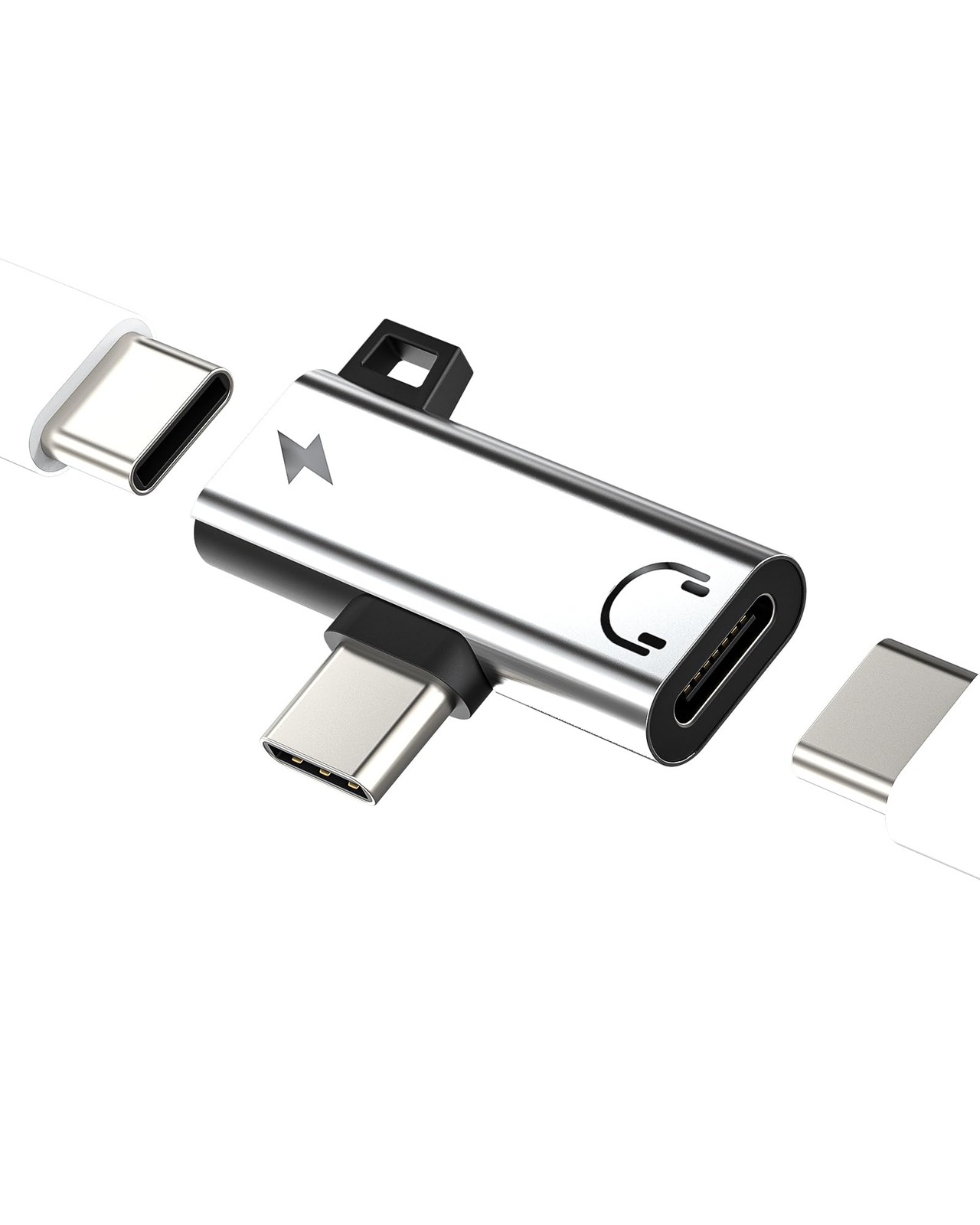USB Splitter Adapter Headphone for Iphone 17 16 15 Max Fast Charger Cable Jac...
