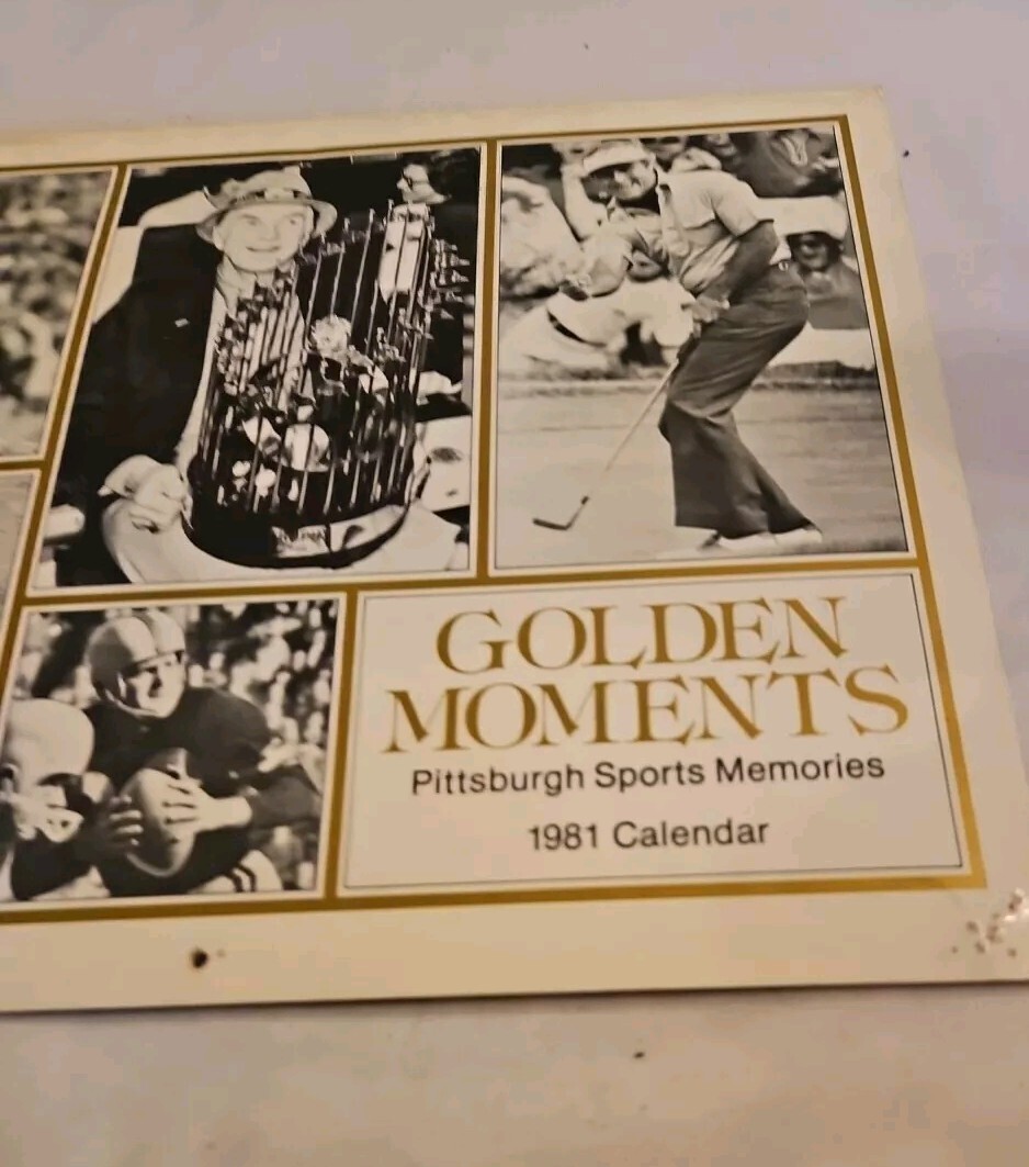 Vintage 1981 Calendar Pittsburgh Sports Memories "Golden Moments" -Post Gazette