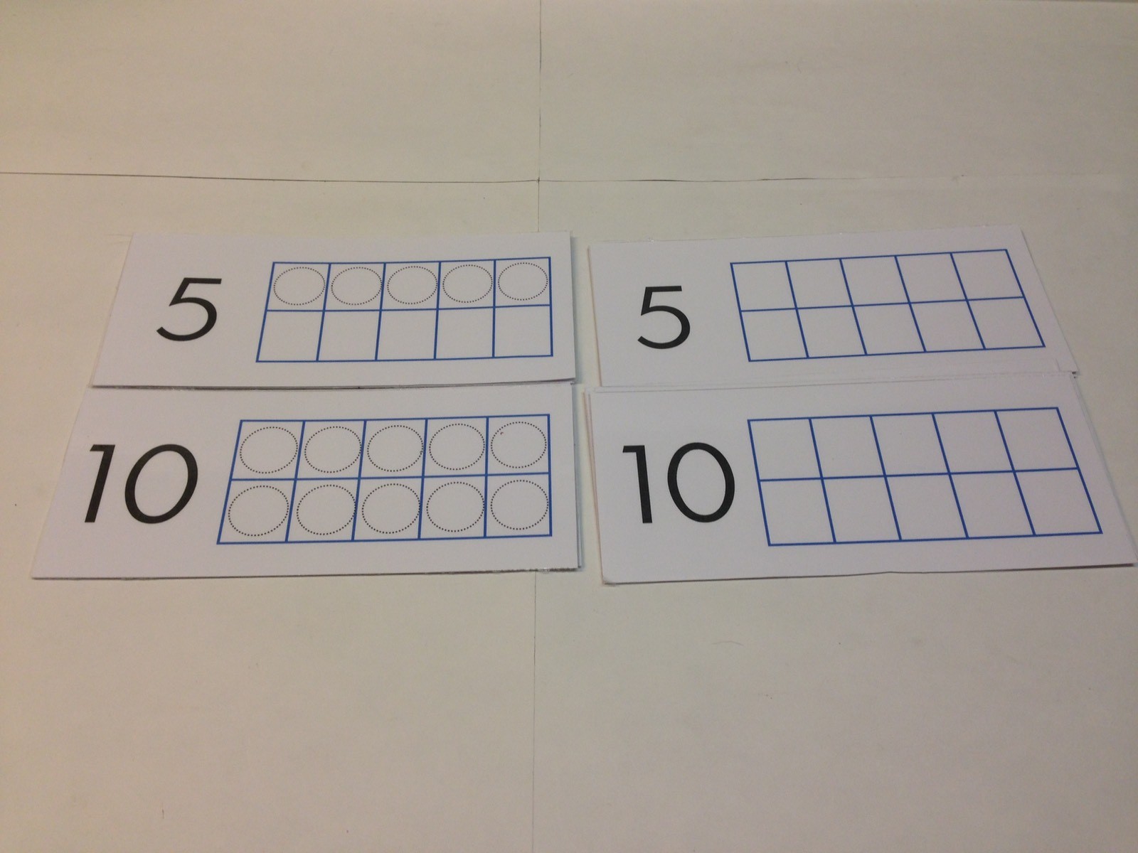 Ten Frames Counting - 20 Cards- Laminated Cards Set