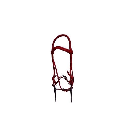 Horse Bridle Mini Size Red Cord 4" Copper Snaffle Bit 3.5" Shanks Preowned Tack