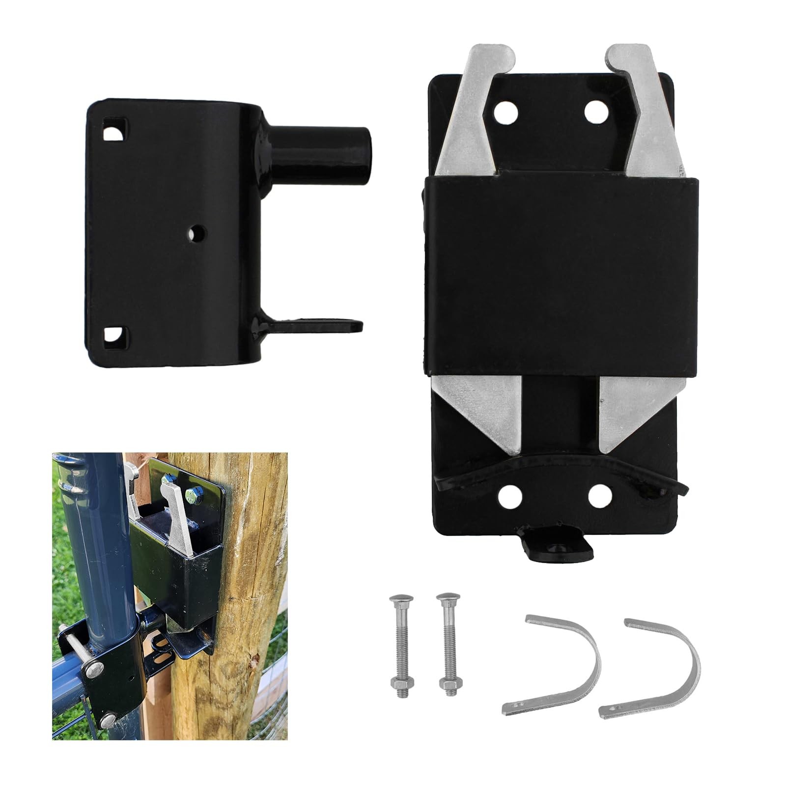 Evylnorrs 2-Way Lockable Gate Latch, Heavy Duty Automatic Slam Latch for 1.62"