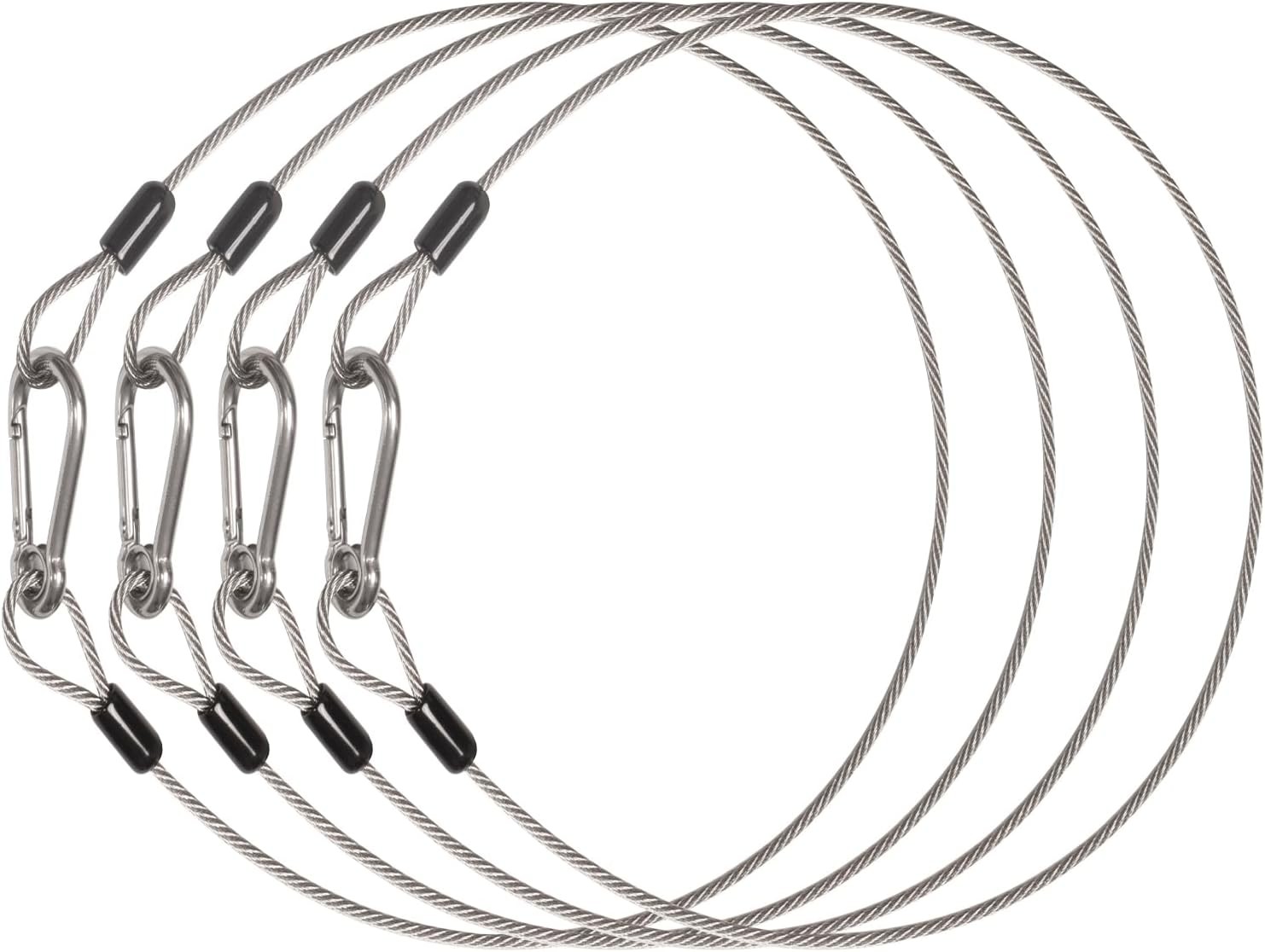 4 Pack Stage Light Safety Cables for Stage DJ Party Lights Thickened 1/8 Diamete
