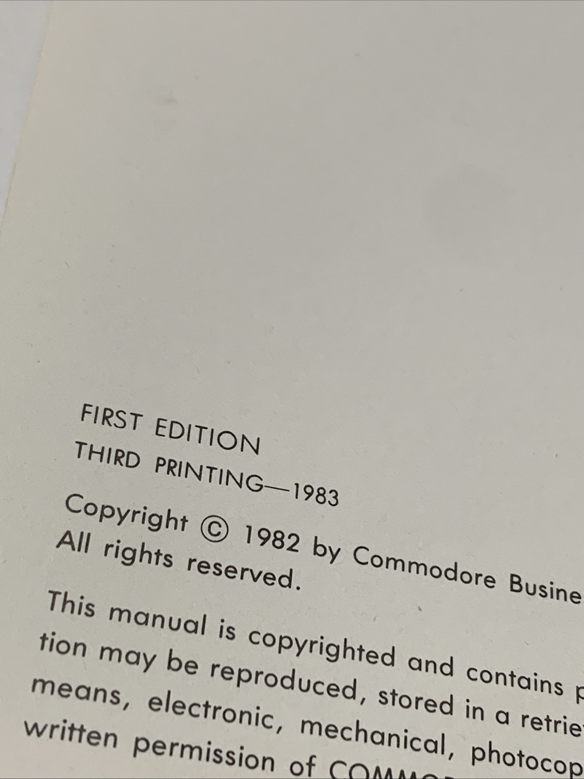 Commodore 64 User’s Guide- Original Vintage 1983 (Third Printing)