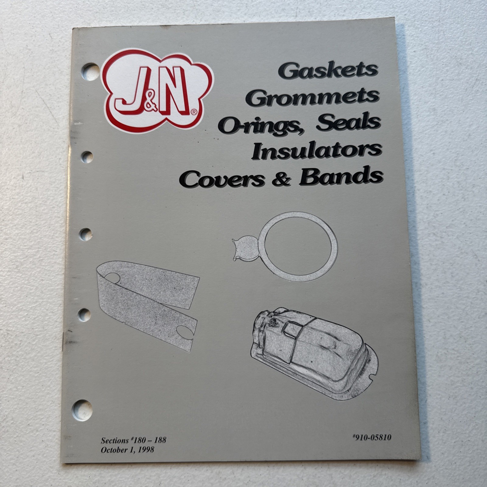 J&N Auto Electric Inc. Gaskets, Grommets, O-rings, Seals 1998 Catalog #910-05810