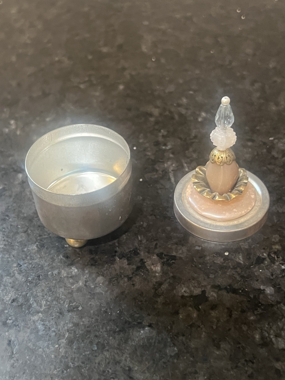 AMR Stone Stash Box Round Trinket Box