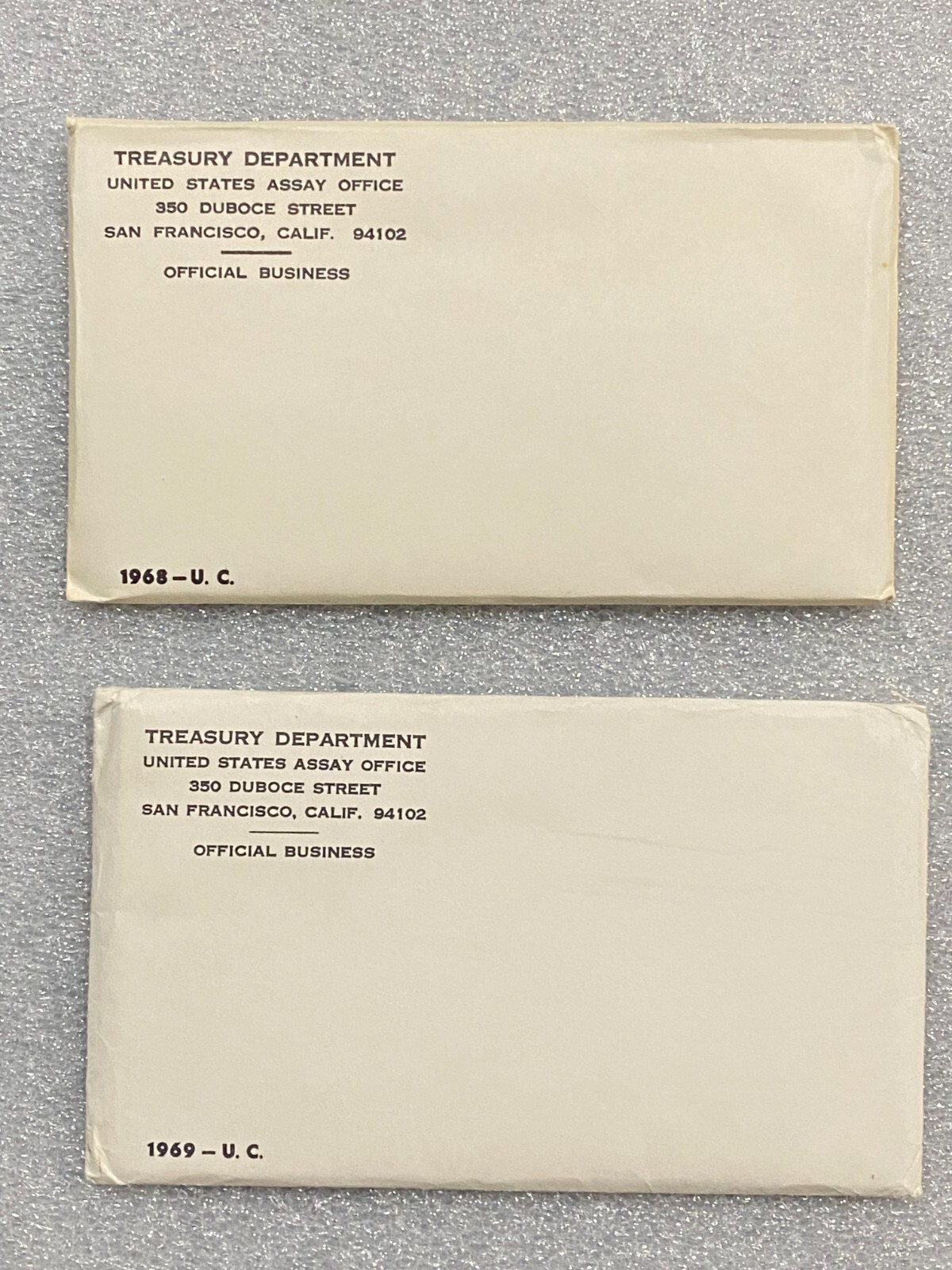 1968 & 1969 US Mint Uncirculated Coin Sets P & D w Mint Env ~ 2 Silver Kennedys