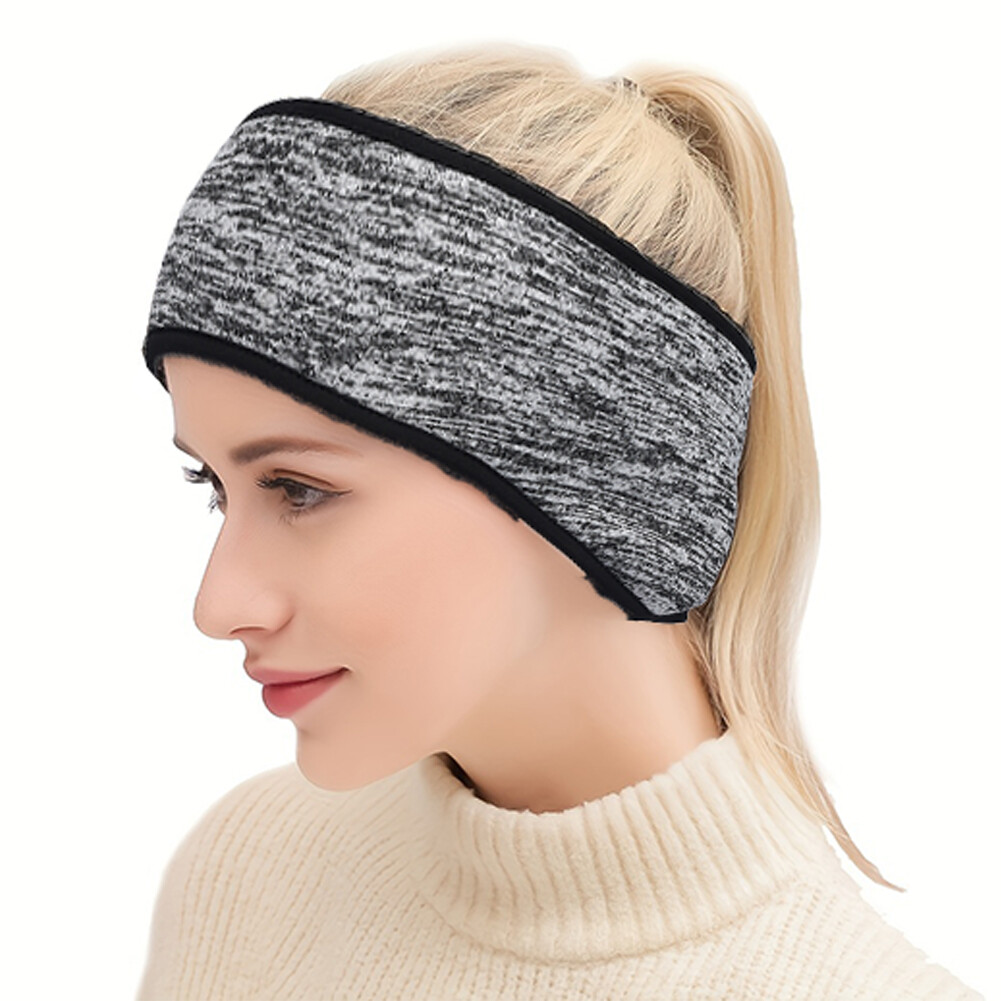Fleece Hair Band Warmer Ear Warm Cold Weather Headband for Yoga Running Sports