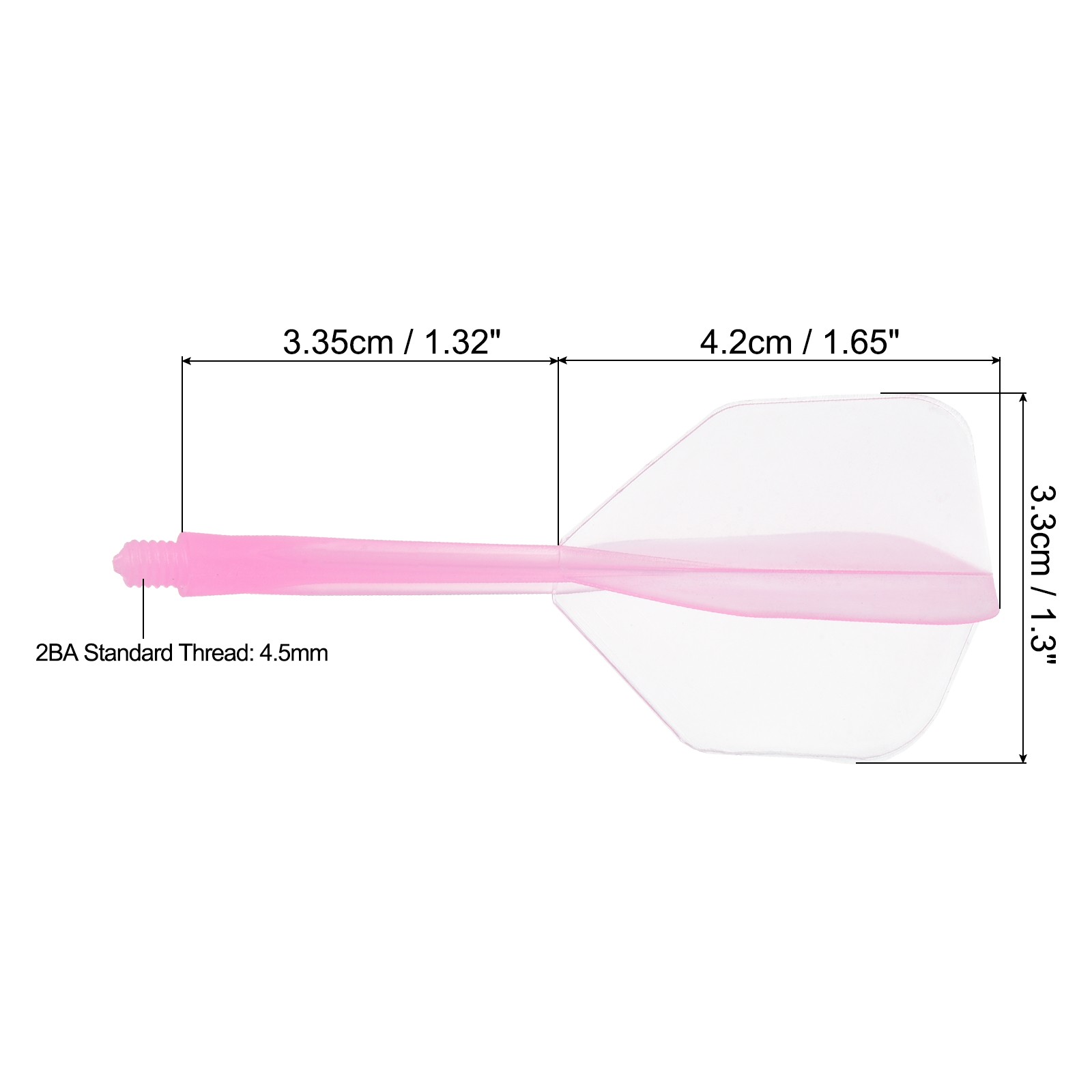 3 Pack Integrated Dart Shaft Flights Durable Dart Flight Pink