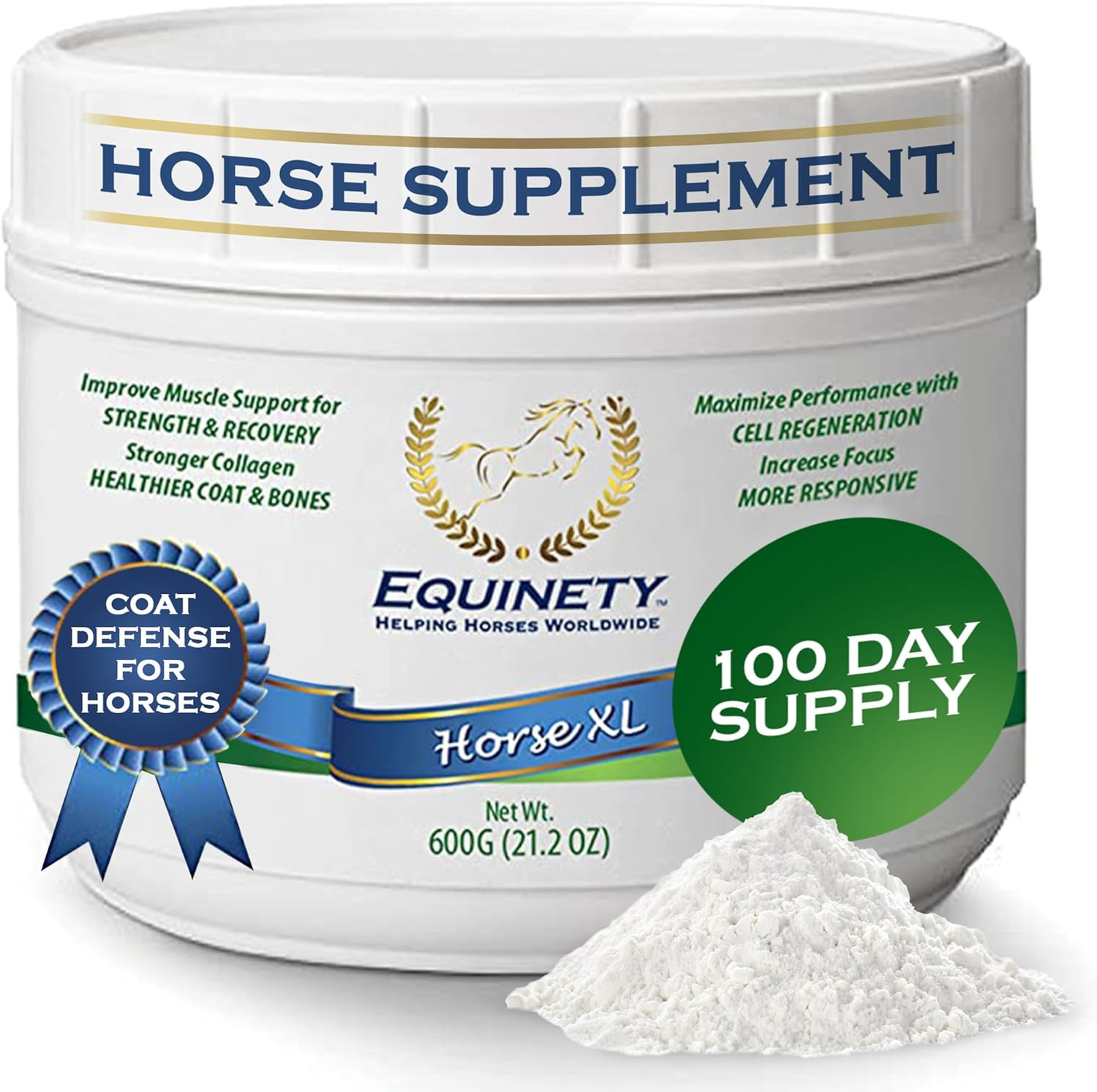 100-Day Supply Horse XL Supplement – Amino Acids for Cellular Repair, Coat Defen