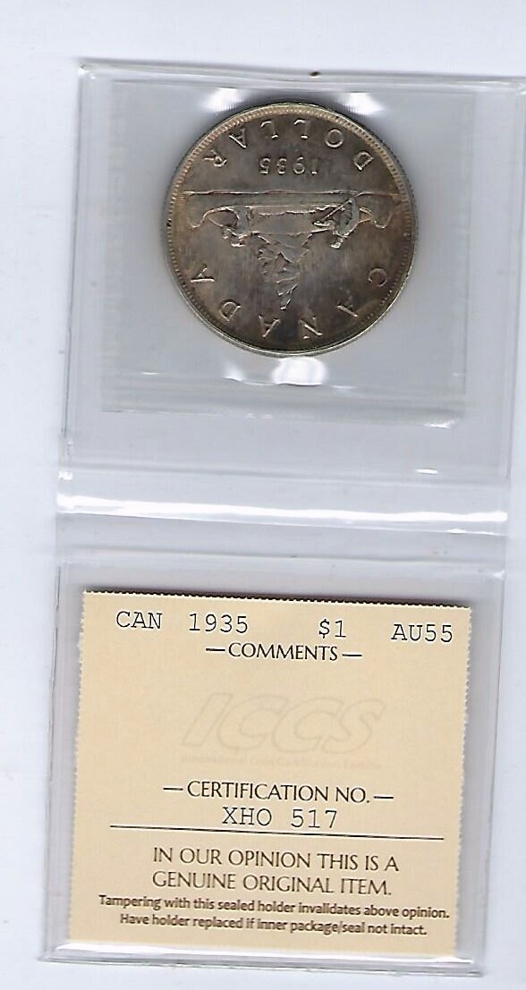 1935 $1 ICCS Graded AU++