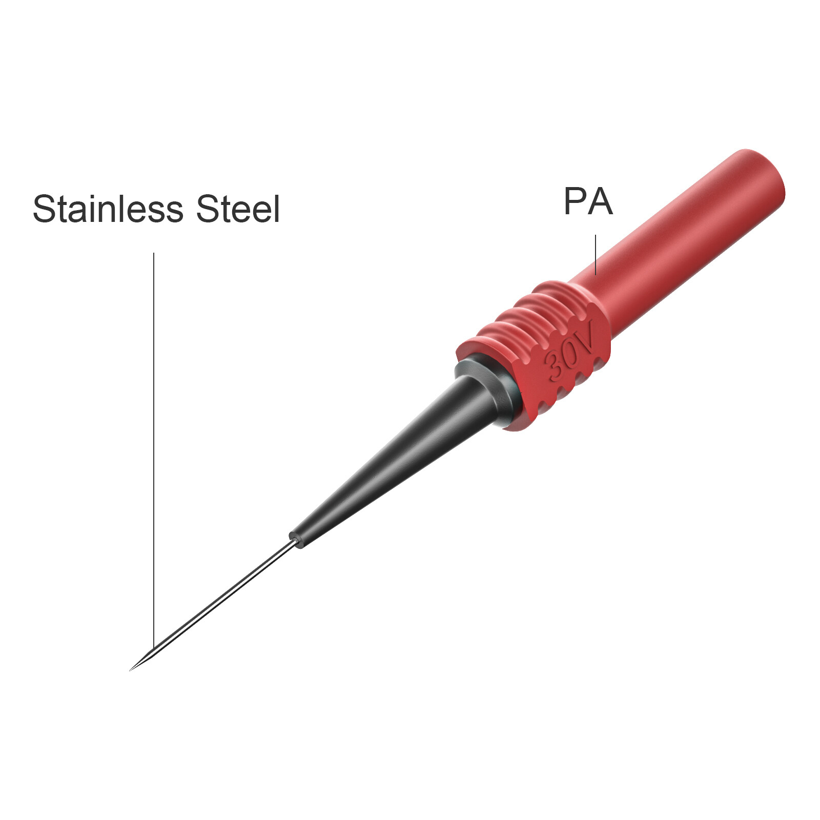 30PCS Back Probes with Three Angles Insulation Non-Destructive Pin Ten Colors