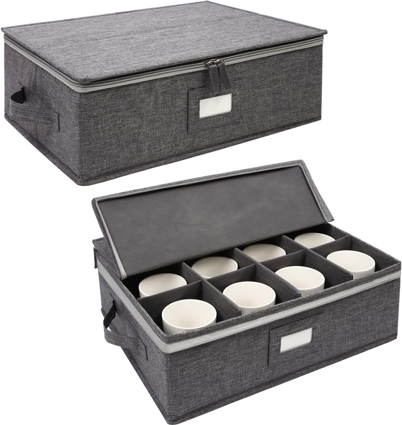 Cup and Mug Storage Box 2 Pack, Coffee Mug Storage Holds 24 Mugs | Coffee Mug St