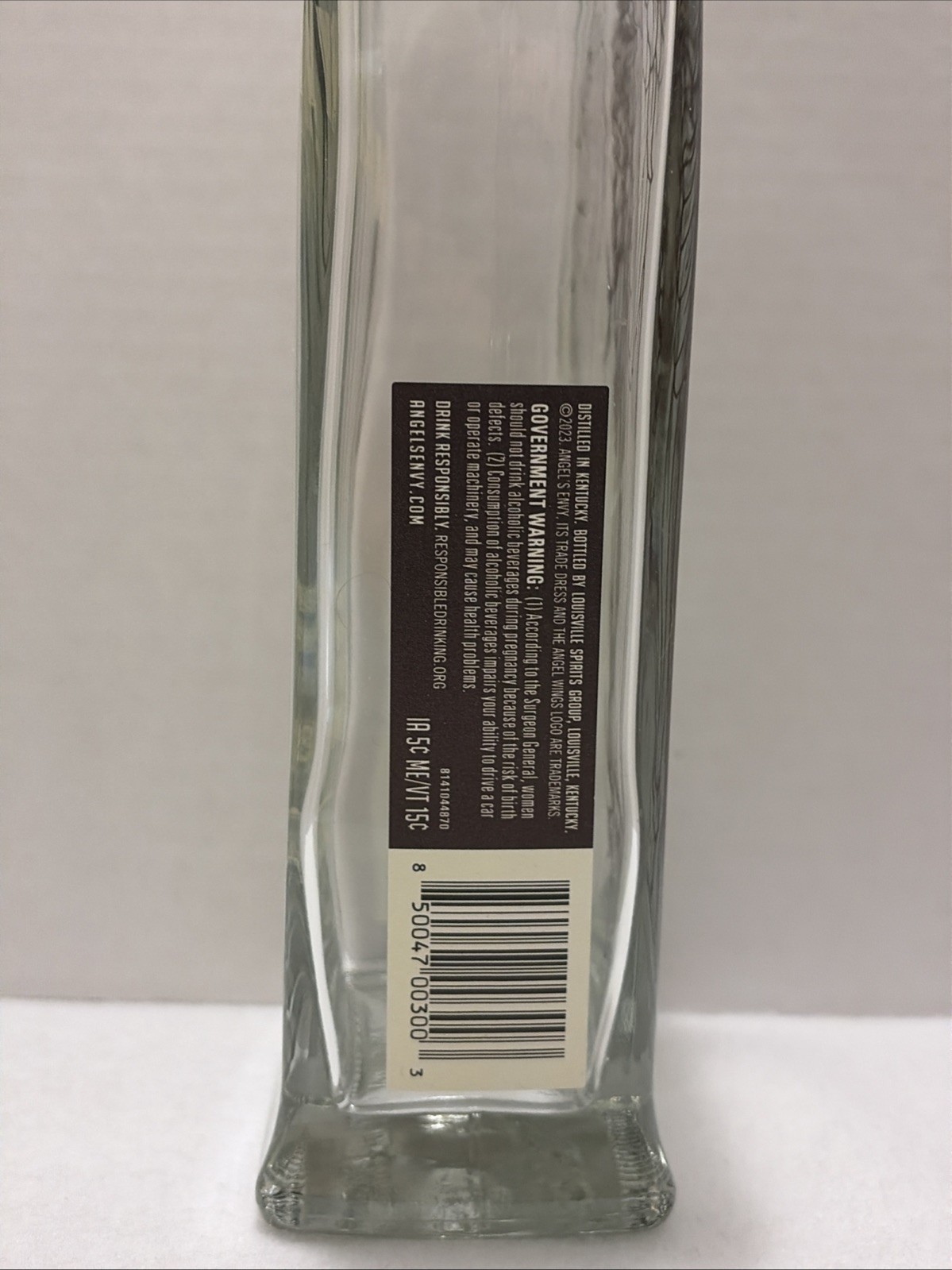 Empty Angels Envy Bourbon Straight Whiskey Empty Bottle & Cork Wings 750 ml