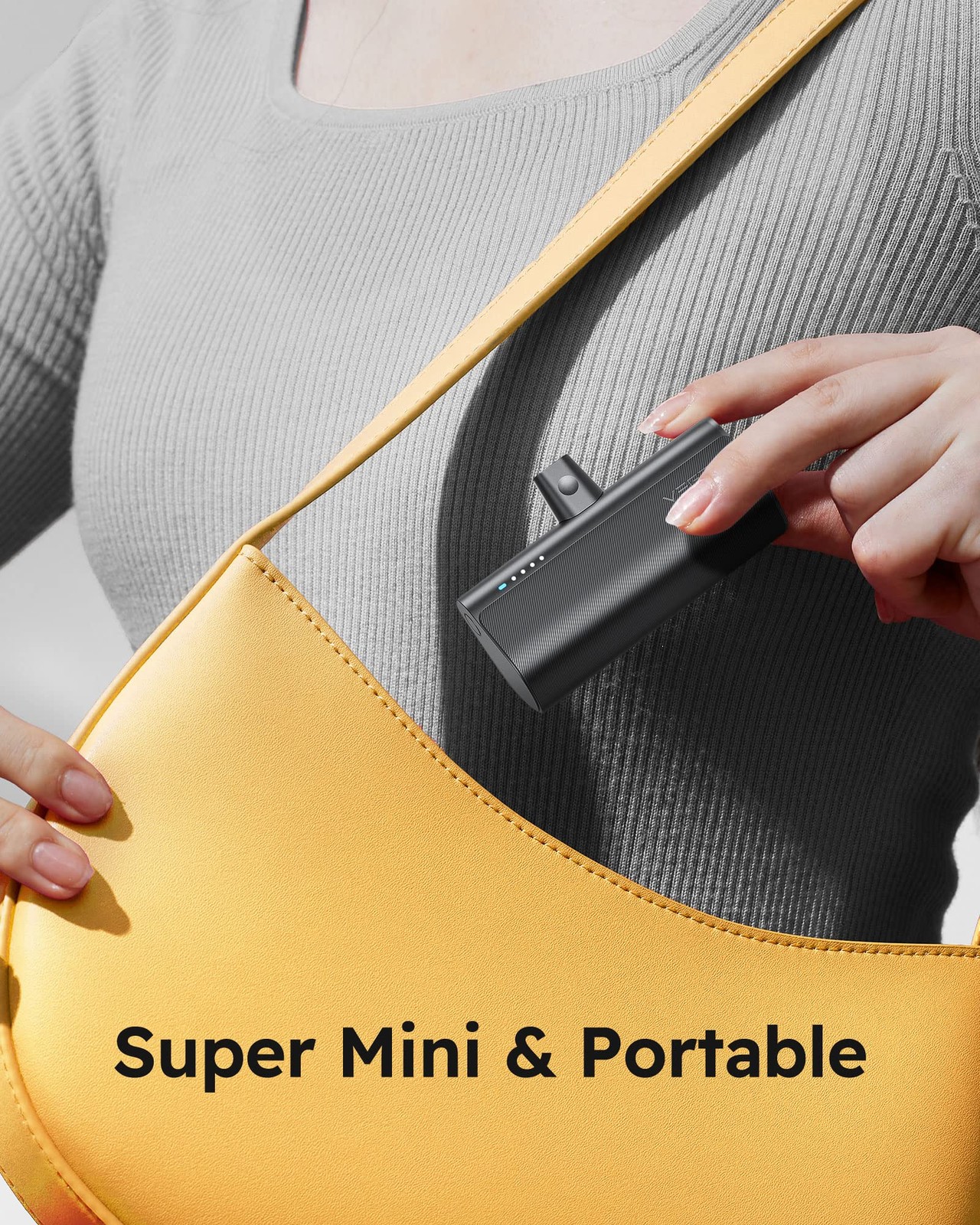 Portable Charger, USB C Power Bank, 5000mAh Mini Battery Pack Fast Charging 2...