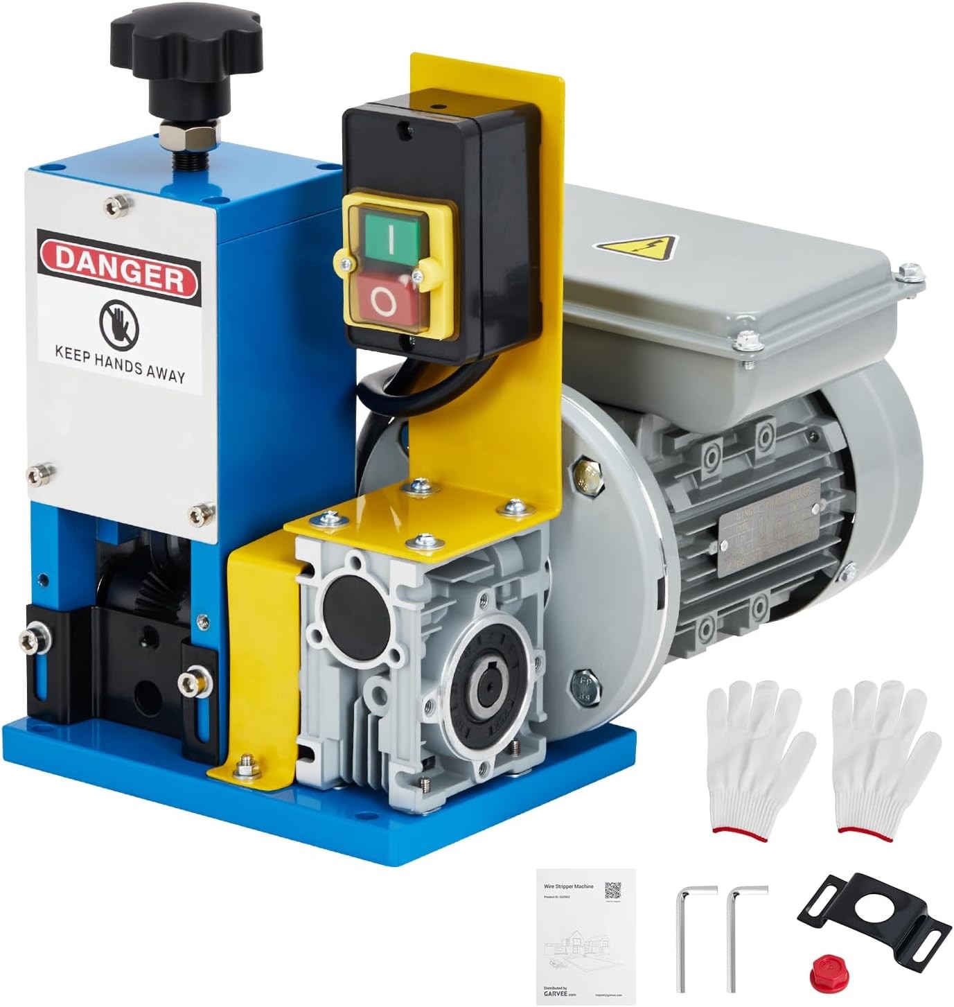 Electric Wire Stripping Machine 0.06-1" Automatic Scrap Wire Stripper 370W Motor