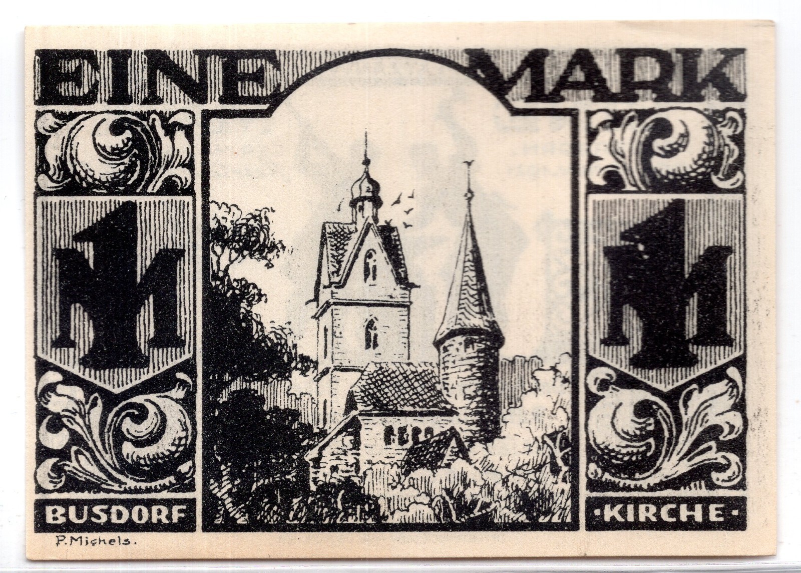 1921 Germany Paderborn 1 Mark Note (2869)