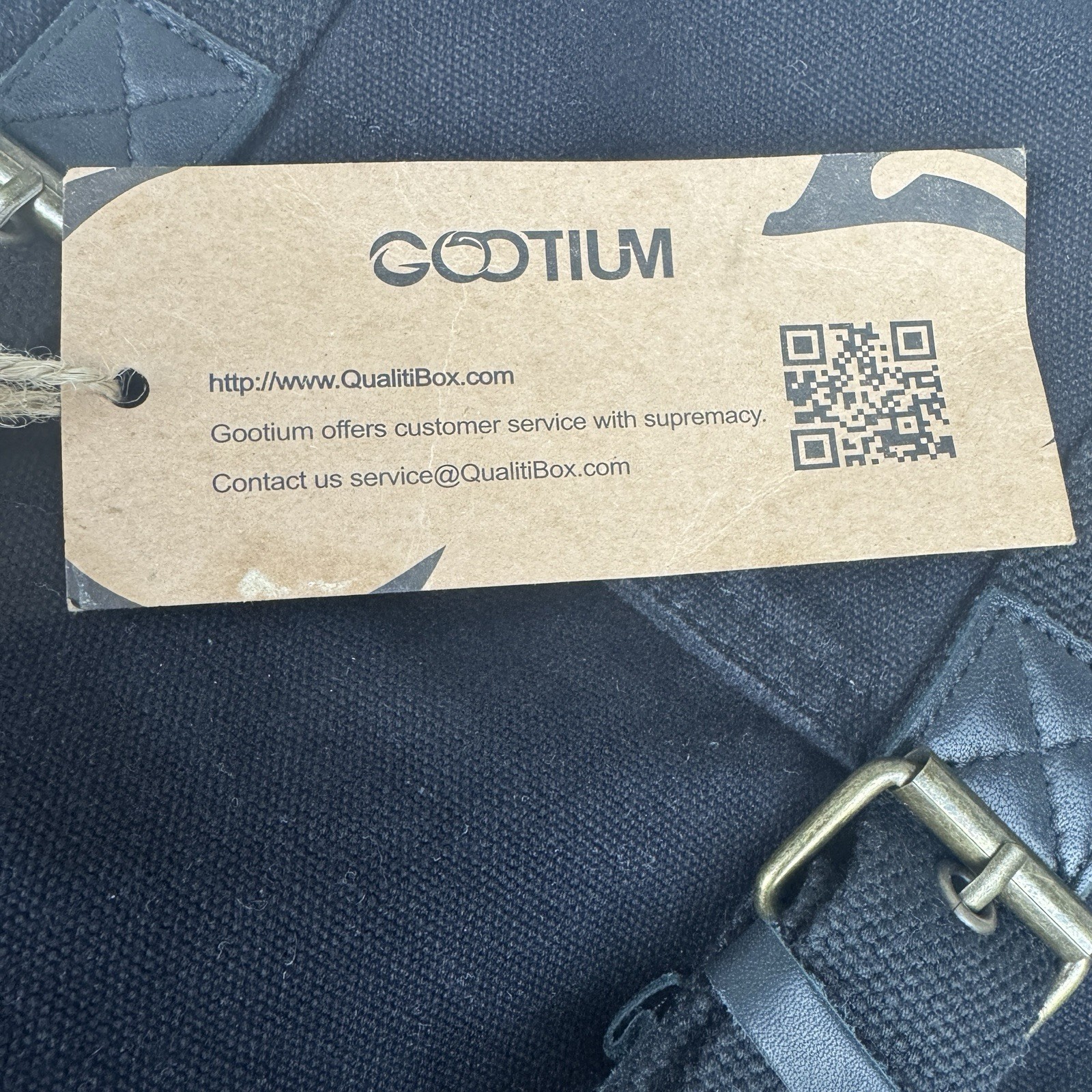 NWT Gootium Black Canvas Backpack Hiking Camping School