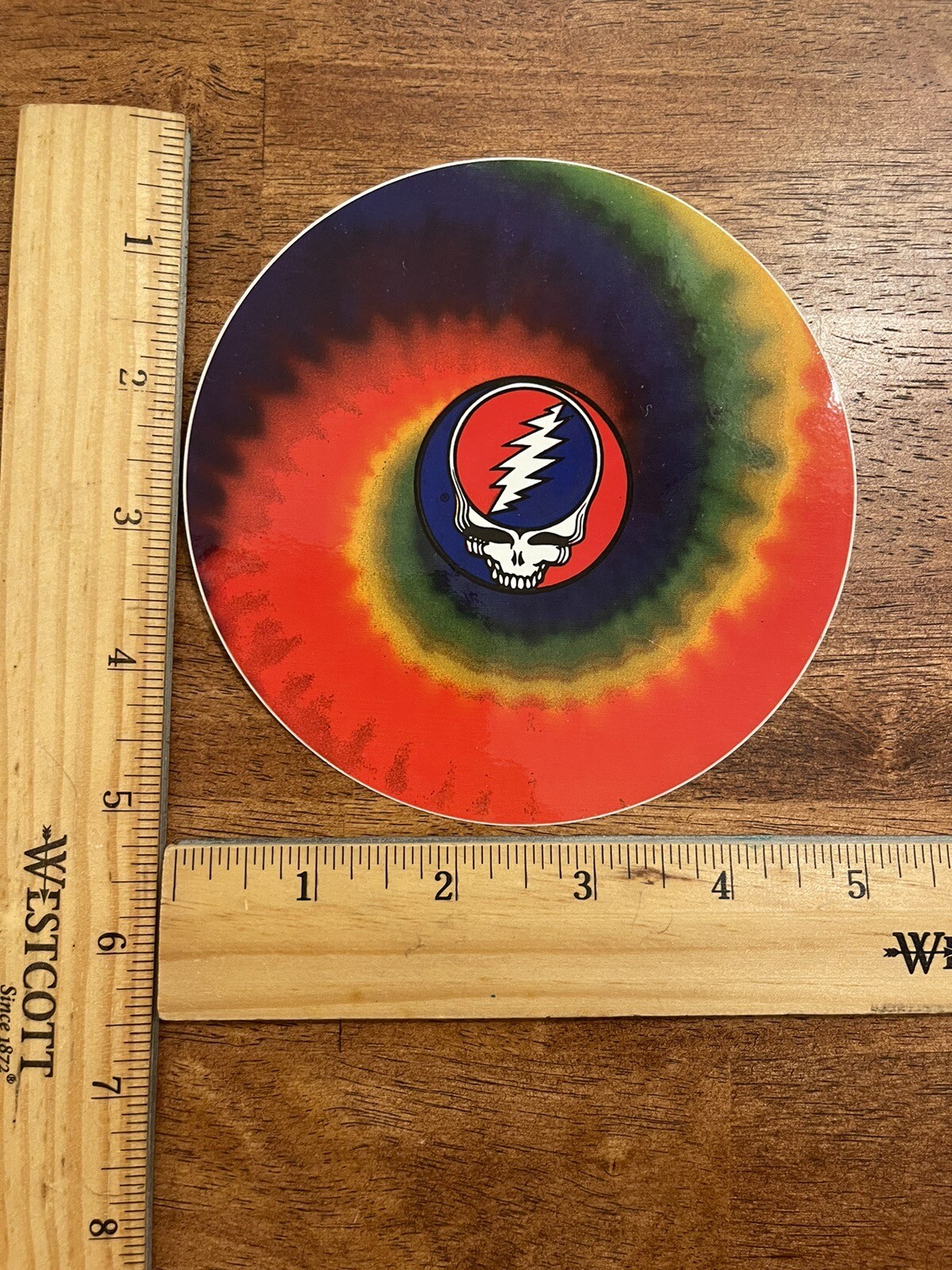 RARE VTG 90’s Grateful Dead Steal Your Face Tie-Dye Swirl Decal Bumper Sticker