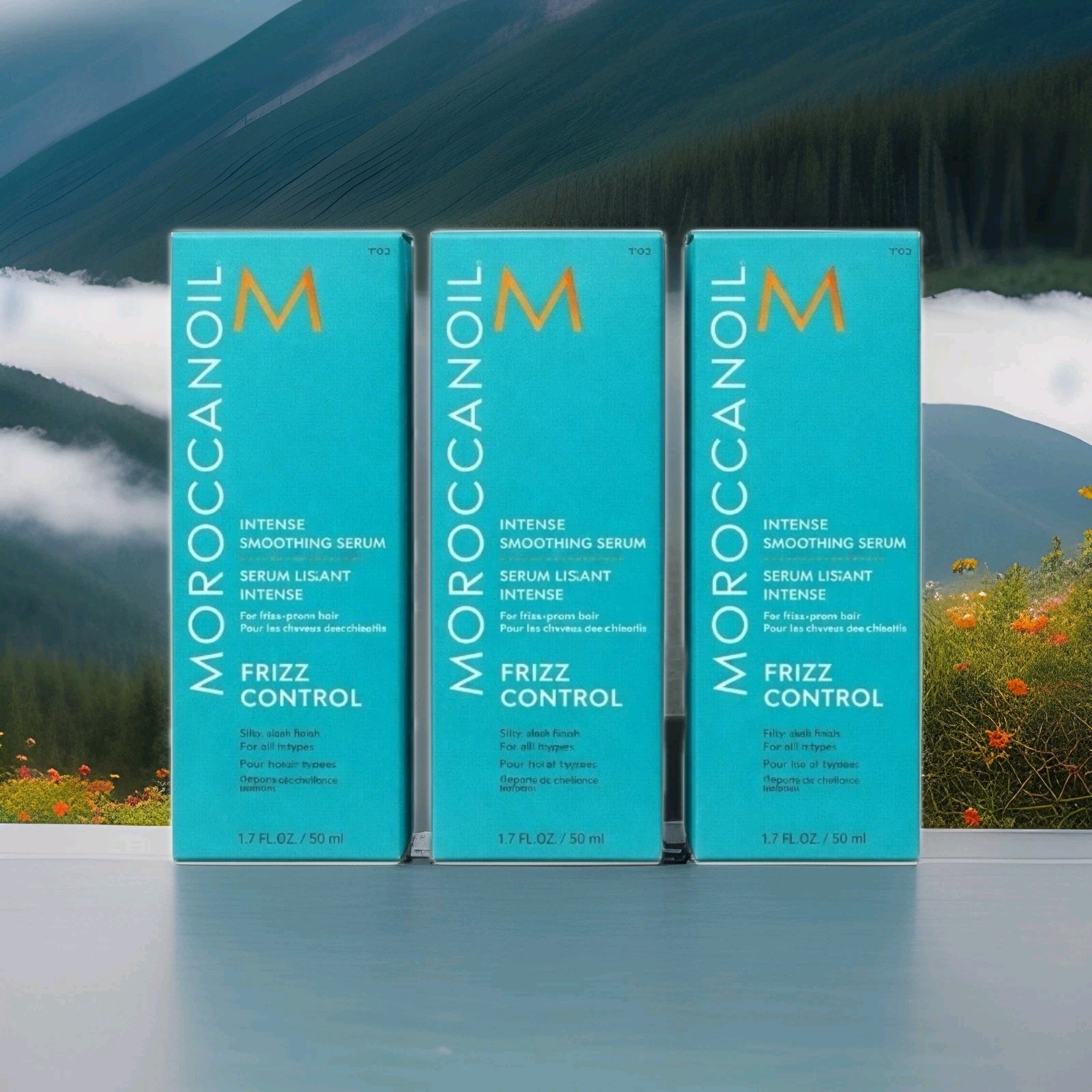 Moroccanoil Intense Smoothing Serum Frizz Control 1.7 fl oz 50ml Set of 3